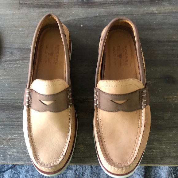 Sperry Tan and Brown Boat Shoes - Picture 1 of 5